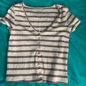 American Eagle soft & sexy striped crop top
